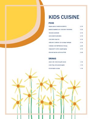 Bright Kids Menu