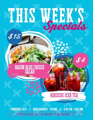 Cafe Specials Flyer