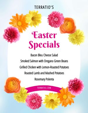 Pink Floral Easter Flyer