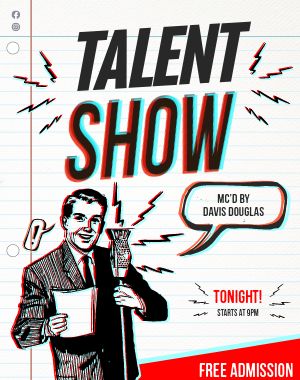 3D Talent Show Poster