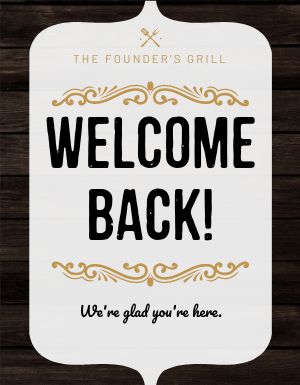 Welcome Back Sign