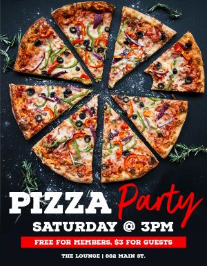 Pizza Party Flyer