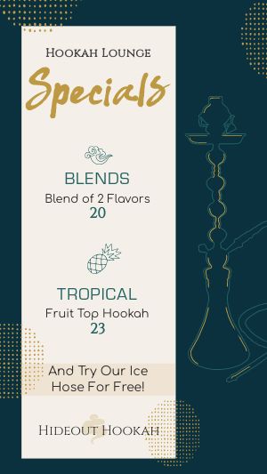 Hookah Specials Instagram Story