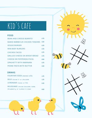 Spring Kids Menu