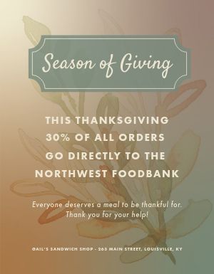 Thanksgiving Charity Flyer