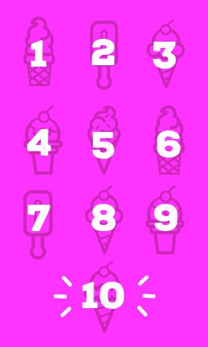 Pink Ice Cream Loyalty Card