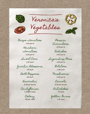 Farmers Market Menu Poster Sample