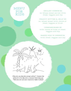 Dots Kids Menu