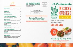 Restaurant Takeout Menu Mailer