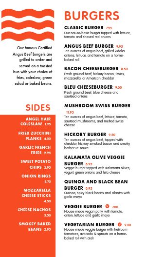 Simple Red Burger Tall Digital Menu Board