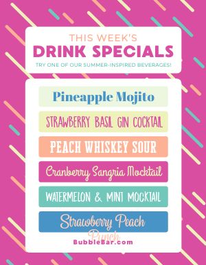 Weekly Drink Specials Flyer