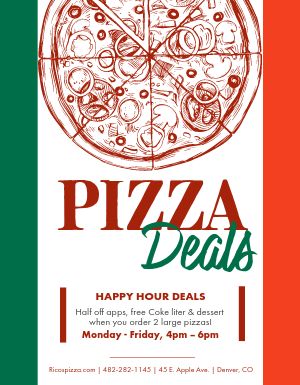 Italian Pizza Deal Flyer