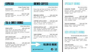 Coffee Digital Menu