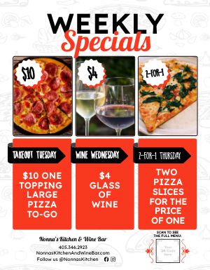 Pizza Specials Signage