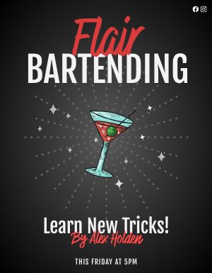 Flair Bartending Flyer