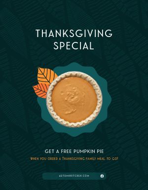 Teal Thanksgiving Flyer