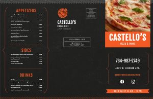 Pizza Slice Takeout Menu Mailer