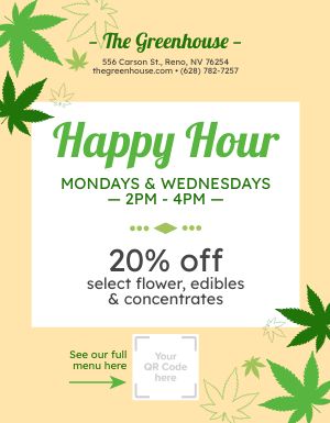 Dispensary Happy Hour Flyer