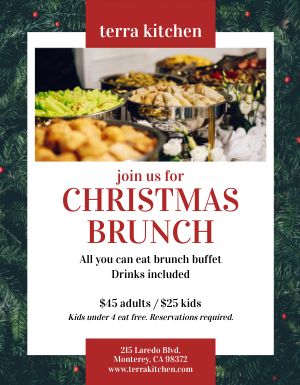 Christmas Brunch Buffet Flyer