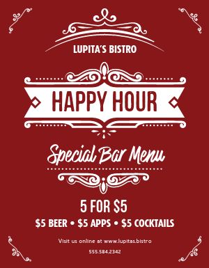 Happy Hour Event Flyer 