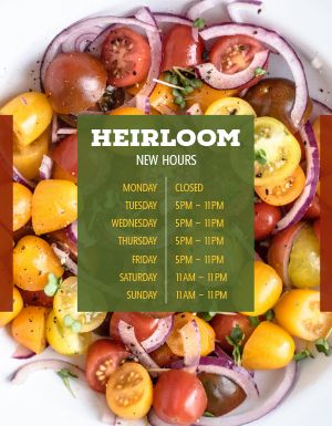 Fresh New Hours Flyer