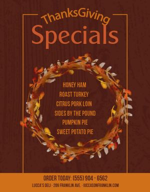 Thanksgiving Specials Flyer