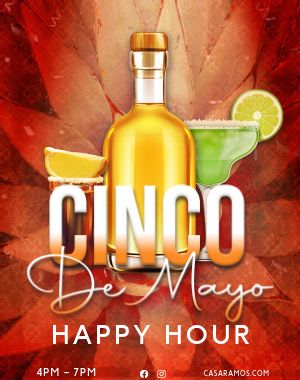 Red Cinco De Mayo Poster