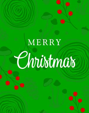 Green Christmas Poster