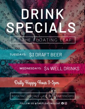 Drink Specials Signage