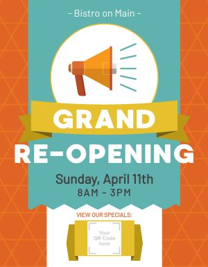 Restaurant Reopening Flyer