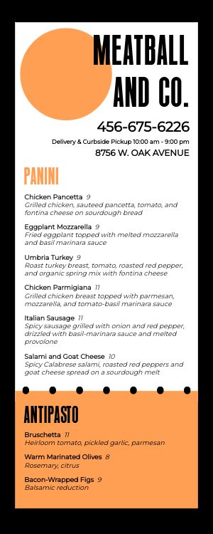 Orange Lite Takeout Menu