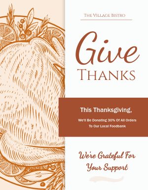 Rustic Thanksgiving Flyer