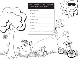 Word Scramble Kids Menu