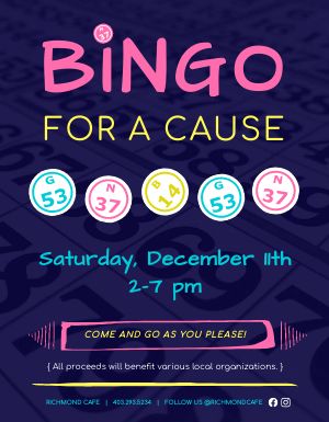 Charity Bingo Flyer