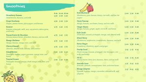 Smoothie Juice Bar Digital Menu Board