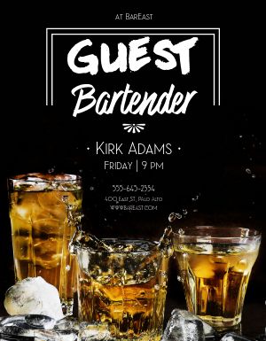 Guest Bartender Flyer