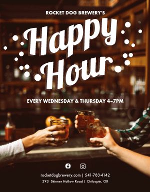 Cocktail Happy Hour Flyer