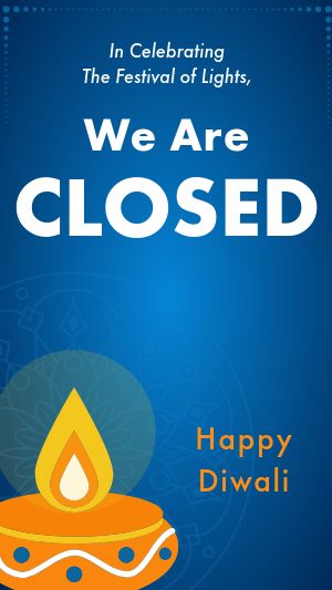 Closed on Diwali IG Story