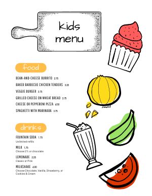 Kids Menu