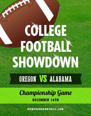 College Football Showdown Flyer