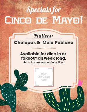 Cinco De Mayo Specials Sign