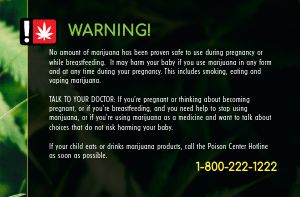 Classic Dispensary Warning Card