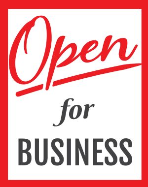 Open Folding Sign