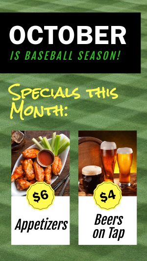 Baseball Specials Instagram Story