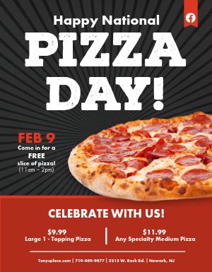 National Pizza Day Flyer