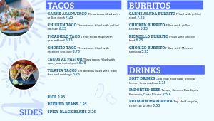 Taco Digital Menu Board