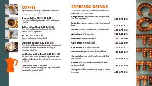 Orange Coffee Digital Menu Board