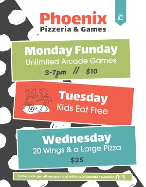 Pizzeria Specials Flyer