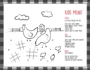 Sample Kids Menu