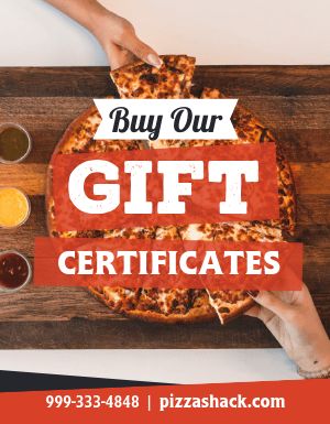 Pizza Gift Certificate Flyer